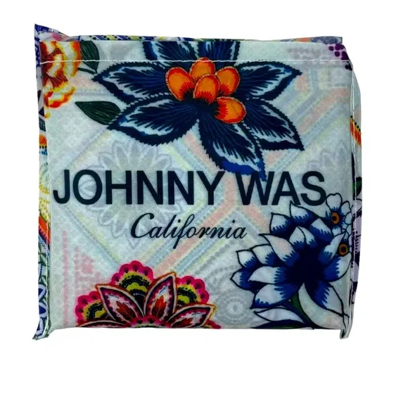 NWOT JOHNNY WAS Floral Mosaic Reusable Nylon Tote - Picture 2 of 3